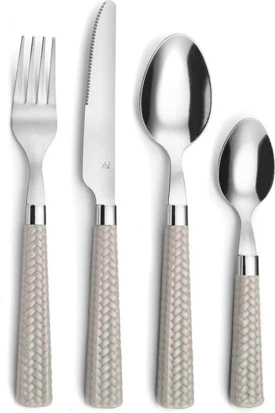 Bestekset 24-delig 18/0 RVS Gevlochten Design voor 6 Personen review