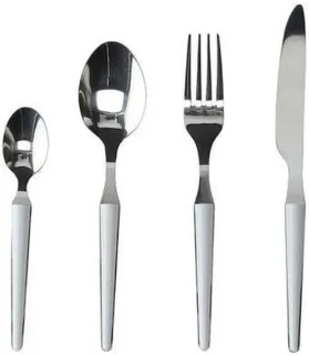 Bestekset 24-delig - Eetgerei set - Tafeldekken - Japans design - 6 personen - Beige