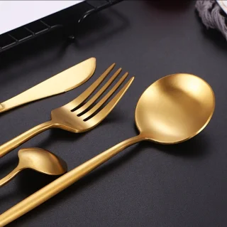 Bestekset 24-Delig Goudkleurig 6 Personen