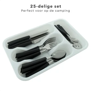 Bestekset 24-delig met bestekbak
