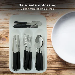 Bestekset 24-delig met bestekbak