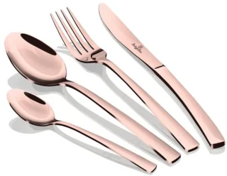 Bestekset 24-delig roestvrij staal Rosegold Collection