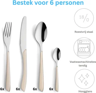 Bestekset 24-delig voor 6 personen