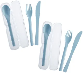 Bestekset 3-delig (2 st.) blauw - 535322EB