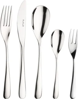 Bestekset, 30-delig, hoogglans RVS, rond