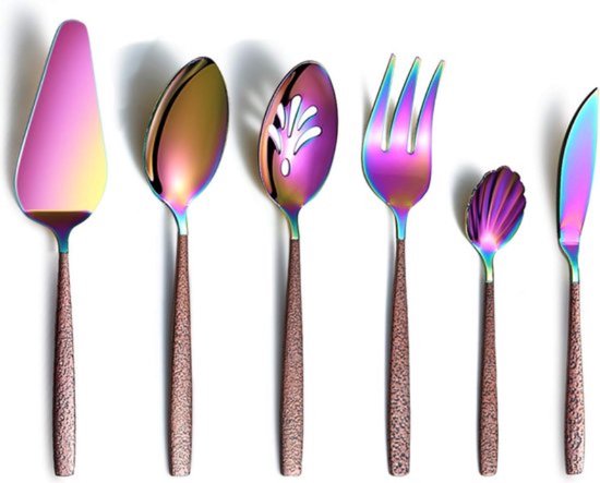 Bestekset 30-delig Maanoppervlak Goud Titanium