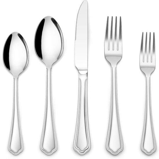 Bestekset 30-delig Roestvrij Staal voor 6 Personen