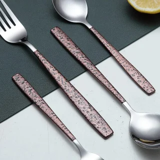Bestekset 30-delig titanium coating RVS goud 6 personen