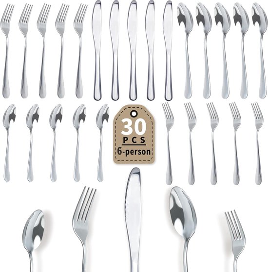 Bestekset 30-delig voor 6 personen review