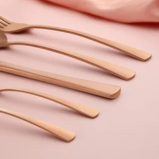 Bestekset 30-delig voor 6 personen roségoud mat - ShopVlot