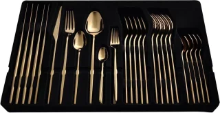 Bestekset 36-delig 18/10 roestvrij staal gold 6-personen 2024 model