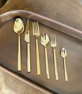 Bestekset 36-delig 18/10 roestvrij staal gold 6-personen 2024 model