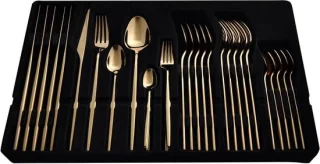 Bestekset 36-delig 18/10 roestvrij staal gold 6-personen 2024 model