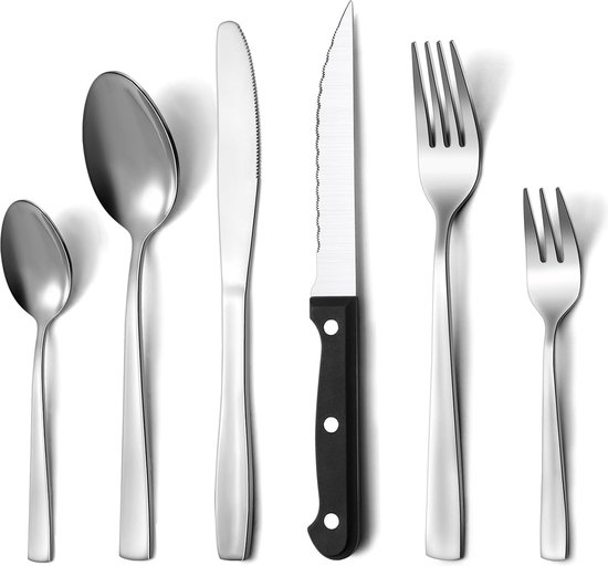 Bestekset 36-delig Roestvrij staal 6 Personen