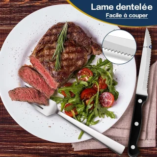 Bestekset 36-delig RVS met steakmes voor 6 personen zilver