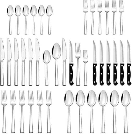 Bestekset 36-delig voor 6 personen met steakmes review