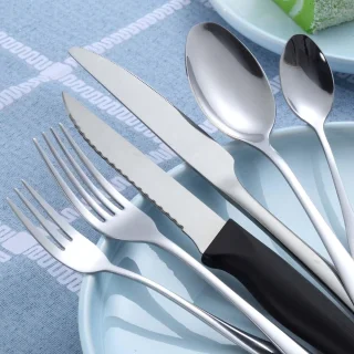 Bestekset 36-delig voor 6 personen met steakmessen Roestvrij staal
