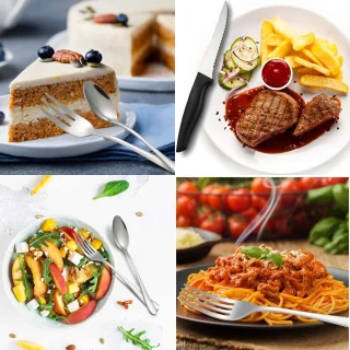Bestekset 36-delig voor 6 personen met steakmessen Roestvrij staal