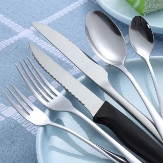 Bestekset 36-delig voor 6 personen met steakmessen Roestvrij staal