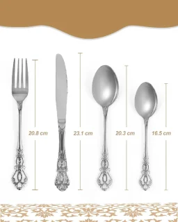 Bestekset 4-delig RVS Zilver
