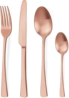 Bestekset 6 personen 24-delig roségoud