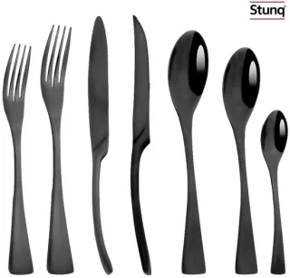 Bestekset 7-delig zwart van Stunq