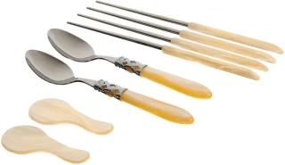 Bestekset 8 personen acryl en roestvrij staal