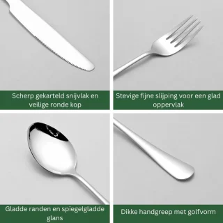 Bestekset 8 Personen Serviesset 6-delig