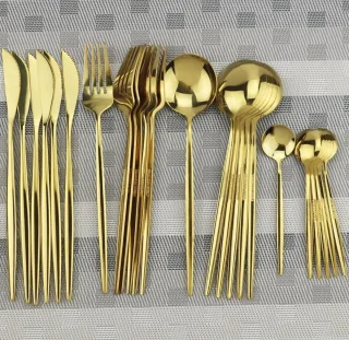 Bestekset Goud 24-delig voor 6 Personen