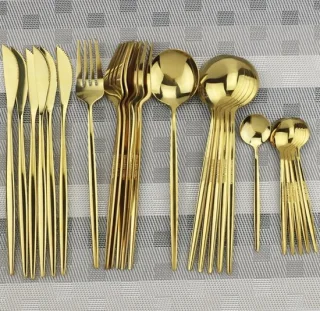 Bestekset Goud 24-delig voor 6 Personen
