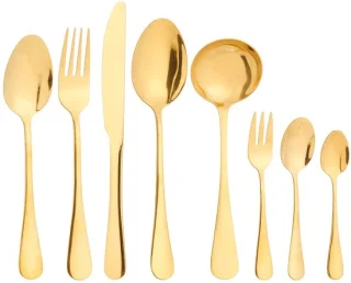 Bestekset - goud - 39-delig - 6 personen - RVS