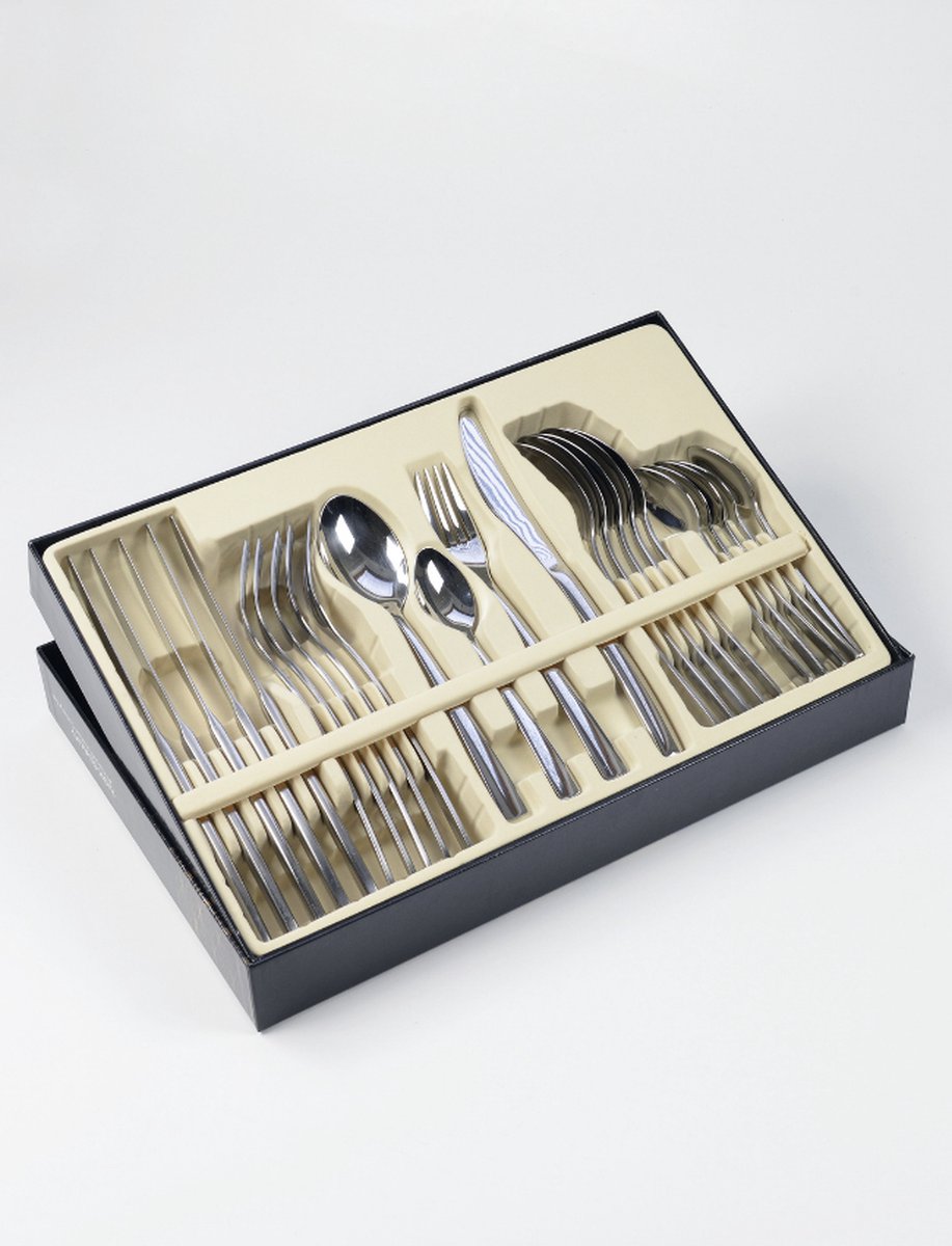 Wat vinden we goed aan de Bestekset Luxe Square 24-delig voor 6 personen