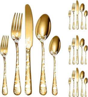 Bestekset met skeletpatroon