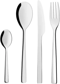Bestekset roestvrij staal 24-delig zilver