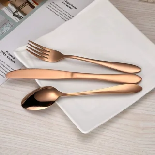 Bestekset Roestvrij Staal zwart/kleur/zilver