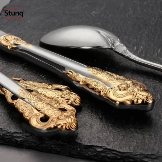 Bestekset Royal Vintage 30-delig RVS met gouden accenten