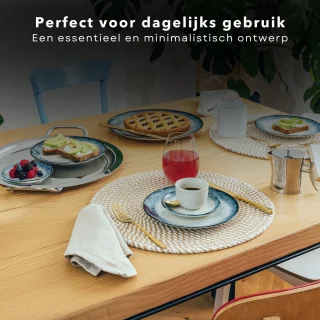Bestekset RVS 16-delig 4-persoons Goud PVD Coating