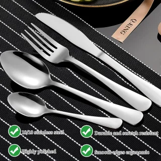 Bestekset RVS 24-delig voor 6 personen - Zilver