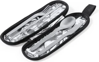 Bestekset RVS 5-delig met etui zilver