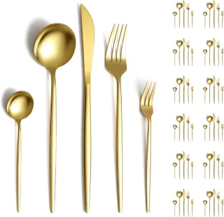 Bestekset RVS Goud 12 Personen