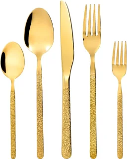 Bestekset voor 12 personen, 60-delig RVS vintage