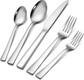 Bestekset voor 4 personen - 20-delig - zilver - roestvrij staal