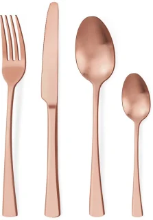 Bestekset voor 6 personen 24-delig roségoud mat - ShopVlot
