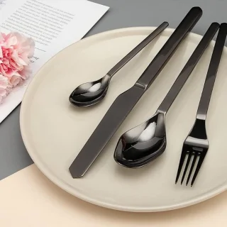 Bestekset zwart 6 personen