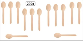 Bio houten lepel 165mm naturel 200x Next Generation