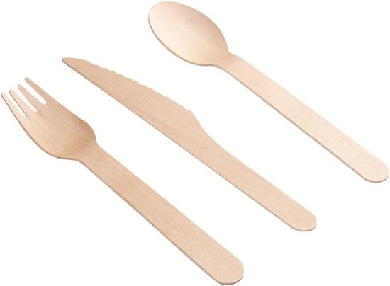 Biobridge Wood Cutlery Set 150 Pieces