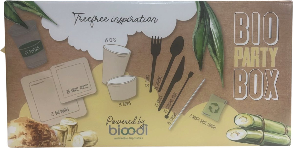 Bioodi BBQ Bestekset Box 25 Personen Bioodi BBQ Bestekset Box 25 Personen