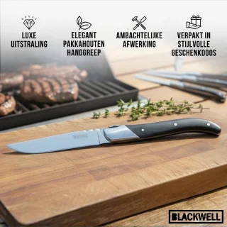 Blackwell Laguiole Steakmessen 6-delig Ebbenzwart