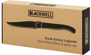 Blackwell Laguiole Steakmessen 6 st. Olijfhout