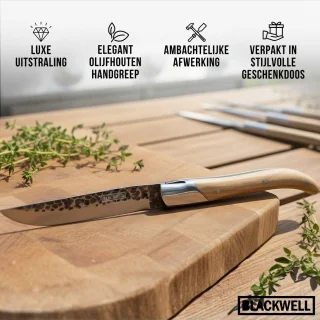 Blackwell Laguiole Steakmessen 6 st. Olijfhout